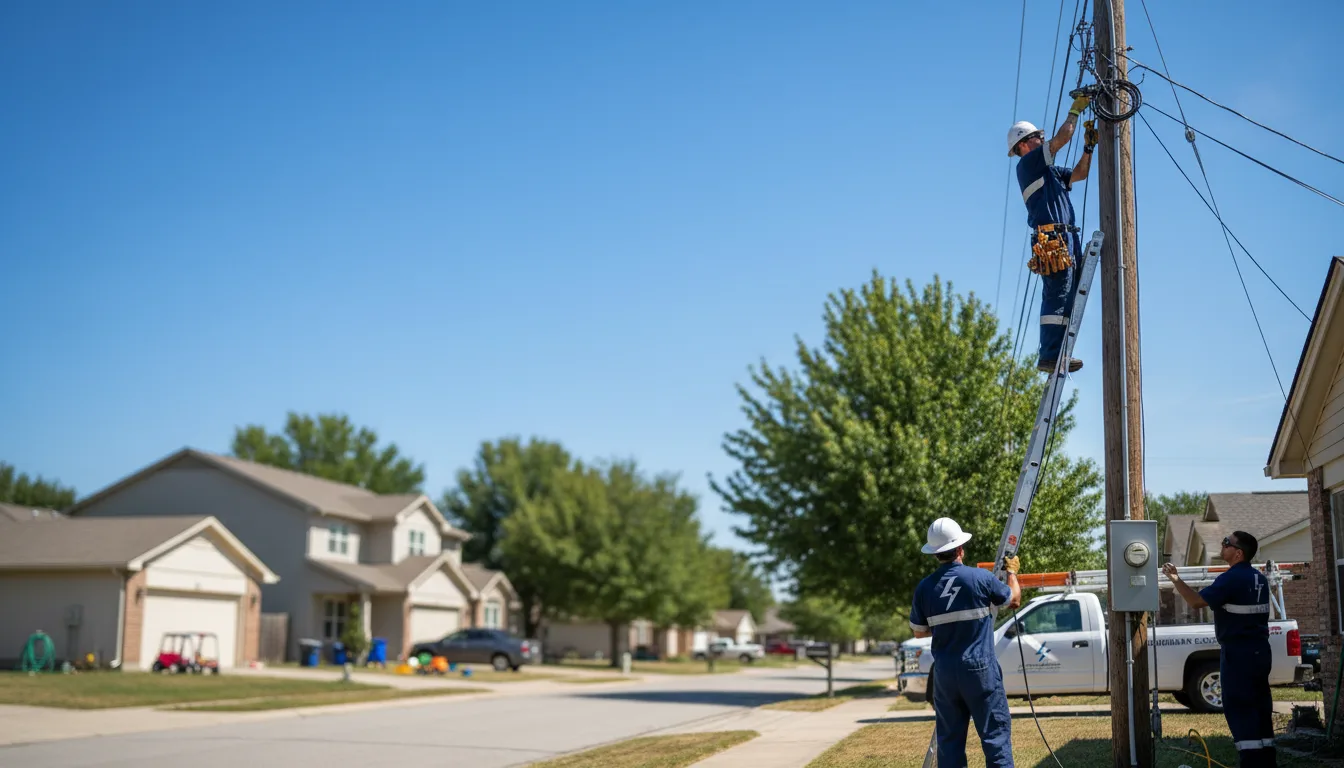 Residential electrician providing installation services in Caldwell, AR